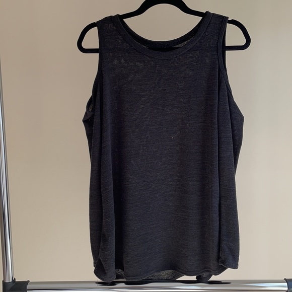 Charcoal grey cold shoulder tunic - Picture 2 of 5